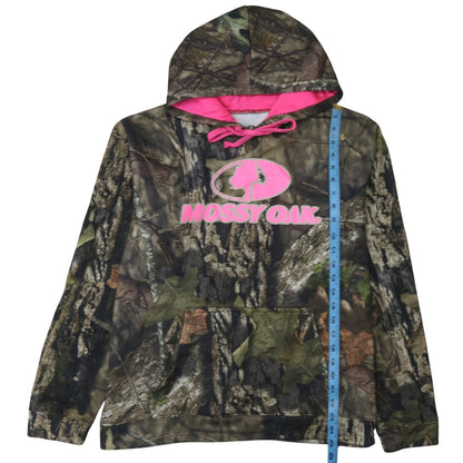 Womens UK Size 16 Mossy Oak Green Pullover Hoodie