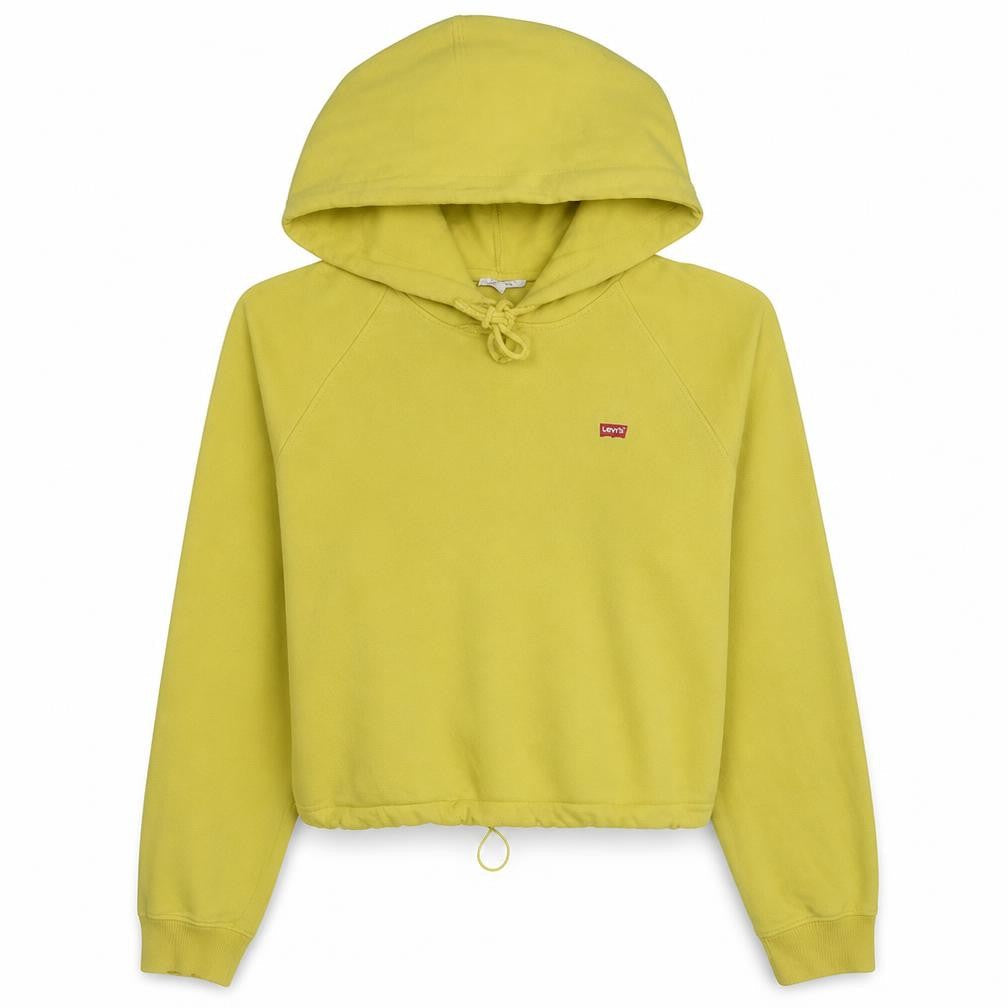 Womens UK Size L Levi's Yellow Pullover Hoodie