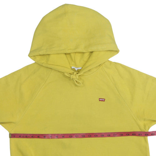 Womens UK Size L Levi's Yellow Pullover Hoodie