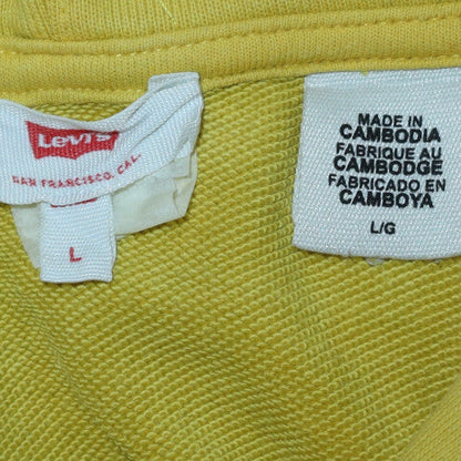 Womens UK Size L Levi's Yellow Pullover Hoodie