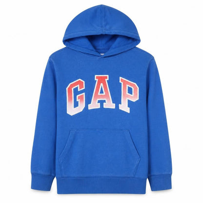 Gap Boys Blue XL Pullover Hoodie with Logo Front - Cotton Blend
