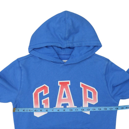 GAP Boys Blue XL Pullover Hoodie with Logo Front - Cotton Blend