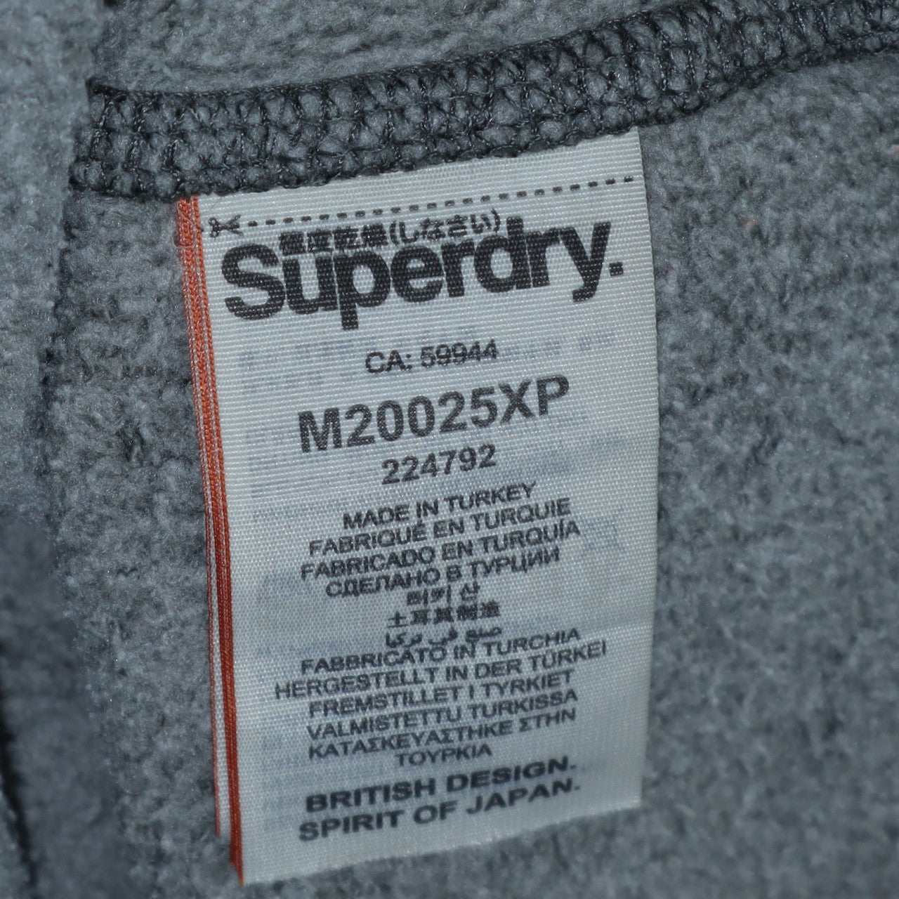 Mens UK Size S Superdry Grey Pullover Hoodie