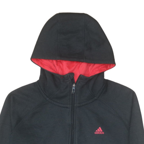 Mens UK Size S Adidas Black Full Zip Hoodie