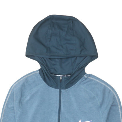 Mens UK Size S Nike Blue 1/2 Zip Hoodie