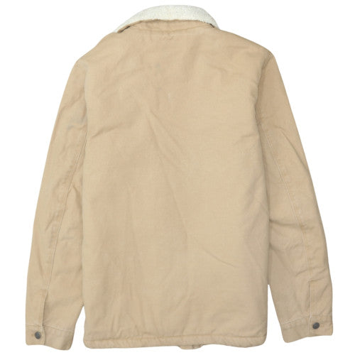 Primark Men's Beige Sherpa Lined Cotton Jacket Medium Casual