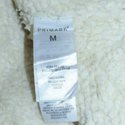 Primark Men's Beige Sherpa Lined Cotton Jacket Medium Casual