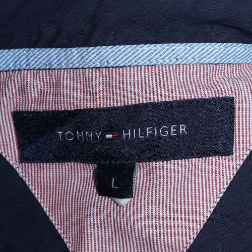 Tommy Hilfiger Men's Blue Cotton Button-Down Long Sleeve Shirt Size L