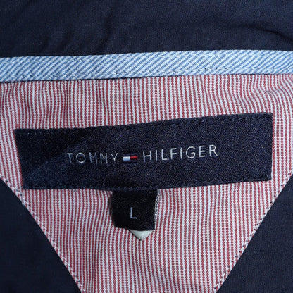 Tommy Hilfiger Men's Blue Cotton Button-Down Long Sleeve Shirt Size L