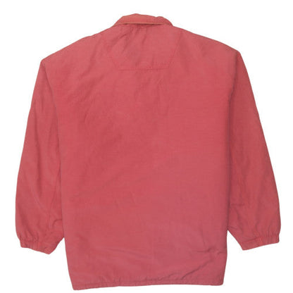 Quiksilver Men’s Red Bomber Jacket L Retro 90s Full Zip Cotton Blend
