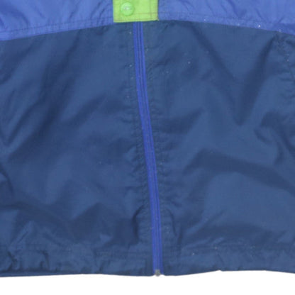 Nike Men's Blue Green Windbreaker Jacket Size M Hooded Retro 90s Style