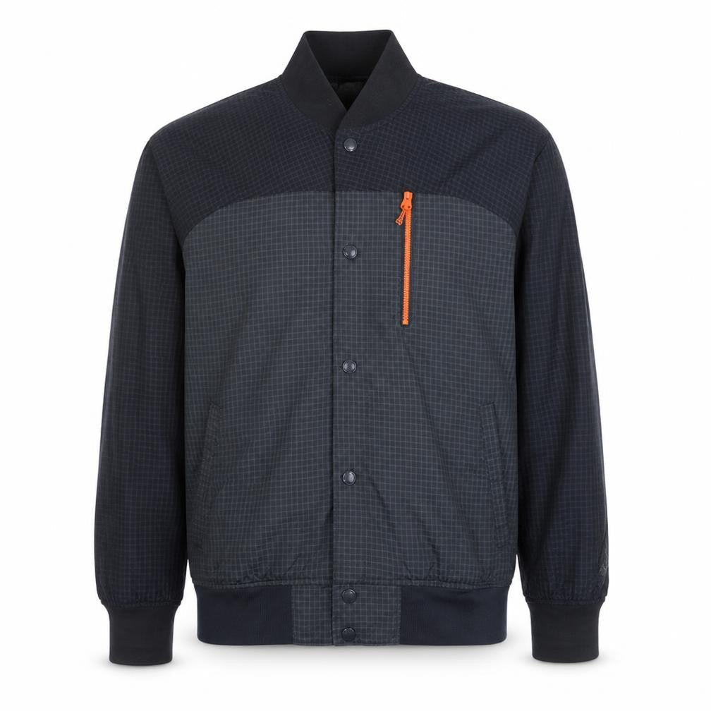 Nike Mens Black Grid Track Jacket Medium Nylon Blend Zip Sportswear