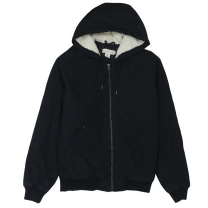 H&M L.O.G.G. Mens Black XL Hooded Lined Cotton Jacket
