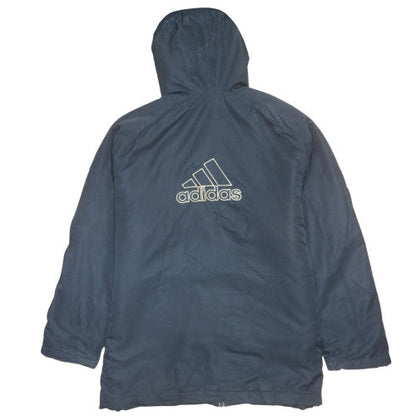 Adidas Men's Blue L Parka Jacket Hooded Water Resistant Winter Coat