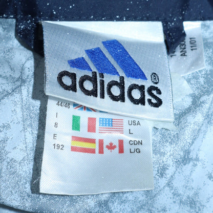 Adidas Men's Blue Hooded Windbreaker Jacket Size L