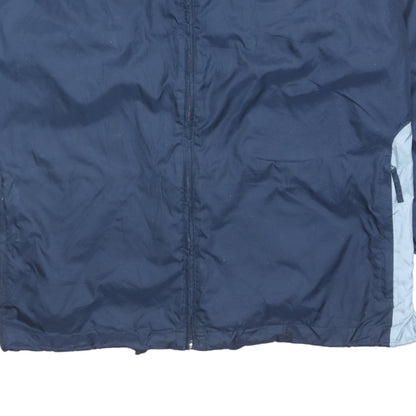 Adidas Men's Blue Hooded Windbreaker Jacket Size L