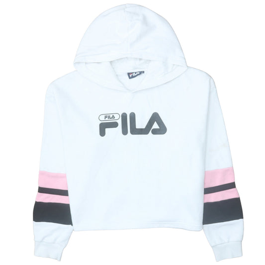 Womens UK Size XL Fila White Pullover Hoodie