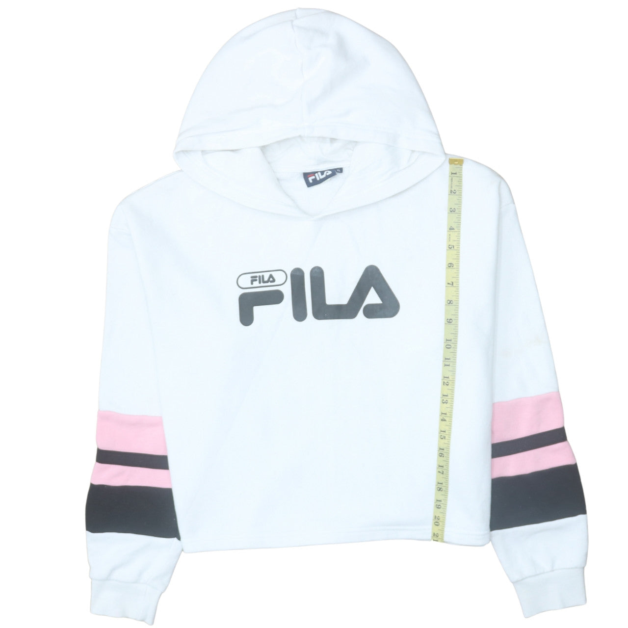 Womens UK Size XL Fila White Pullover Hoodie