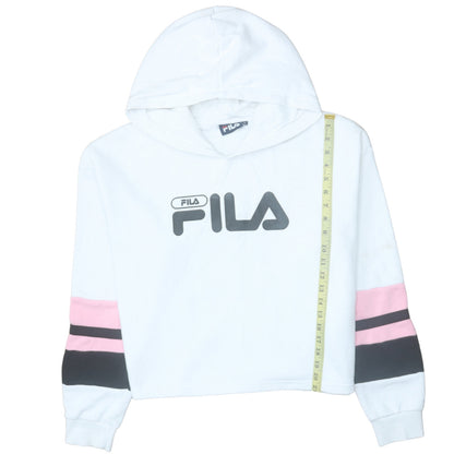 Womens UK Size XL Fila White Pullover Hoodie