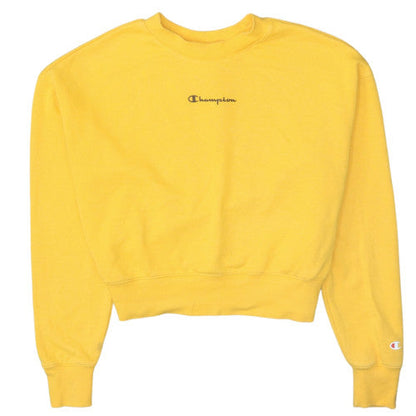 Womens UK Size S Champion Yellow Pullover Sweatshirt