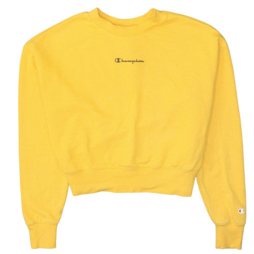 Womens UK Size S Champion Yellow Pullover Sweatshirt