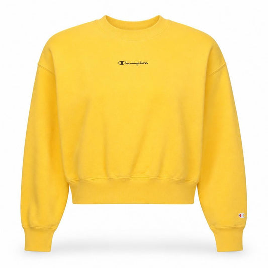 Womens UK Size S Champion Yellow Pullover Sweatshirt