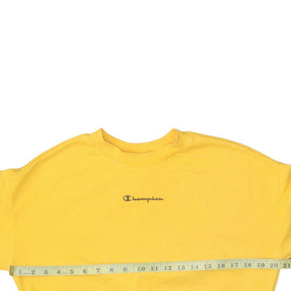 Womens UK Size S Champion Yellow Pullover Sweatshirt