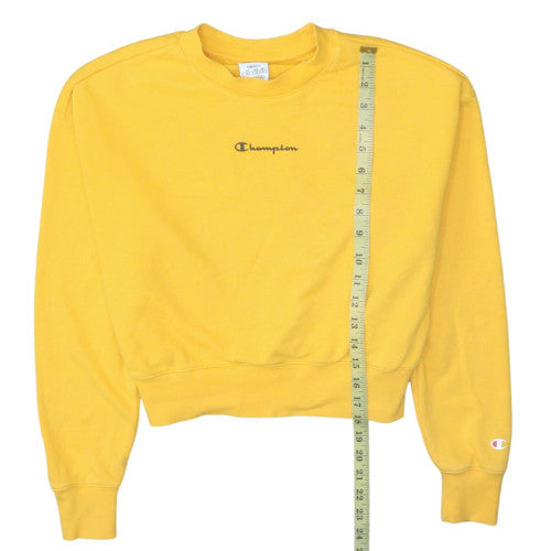 Womens UK Size S Champion Yellow Pullover Sweatshirt