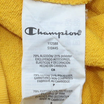Womens UK Size S Champion Yellow Pullover Sweatshirt