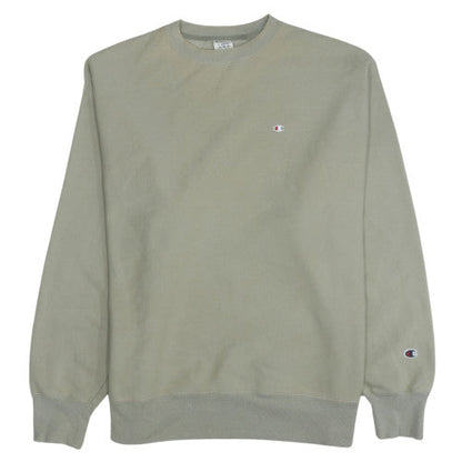 Champion Men Khaki XL Sweatshirt Cotton Blend Classic Fit