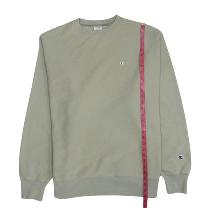 Champion Men Khaki XL Sweatshirt Cotton Blend Classic Fit