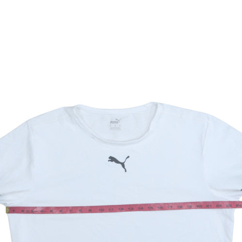 Puma Men's White XL Basic Crew Neck Sports T-Shirt