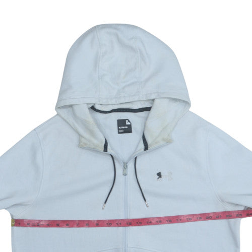 Mens UK Size XL Under Armour Grey Full Zip Hoodie