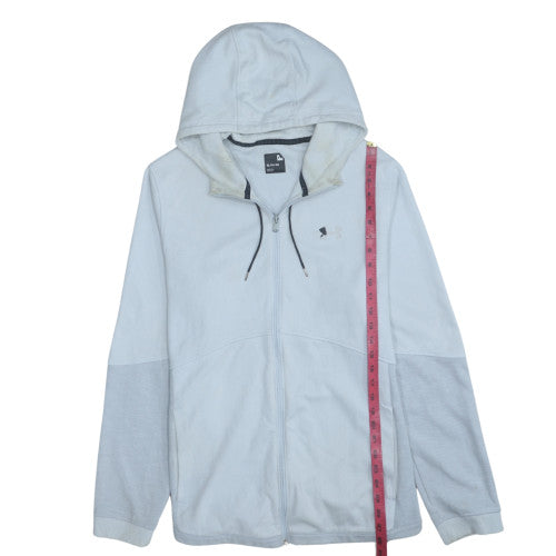 Mens UK Size XL Under Armour Grey Full Zip Hoodie