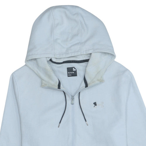 Mens UK Size XL Under Armour Grey Full Zip Hoodie