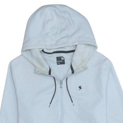 Mens UK Size XL Under Armour Grey Full Zip Hoodie
