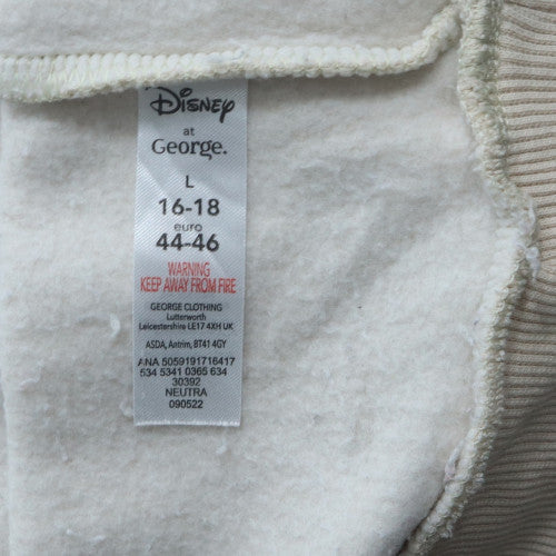 Womens UK Size L Disney at George Beige Pullover Sweatshirt