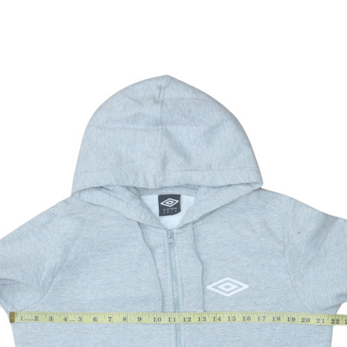 Mens UK Size M Umbro Grey Full Zip Hoodie