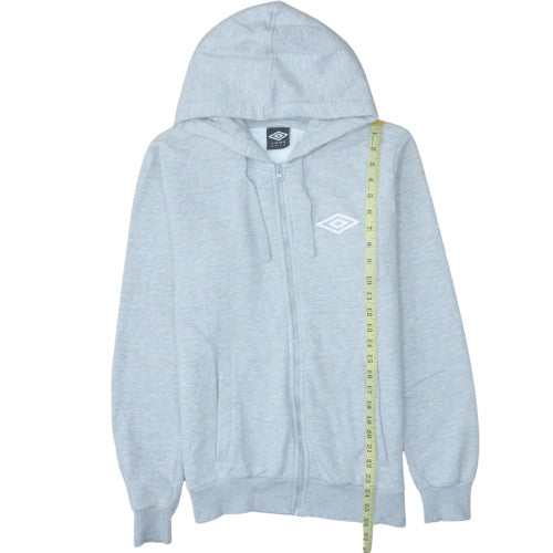 Mens UK Size M Umbro Grey Full Zip Hoodie