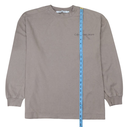Mens UK Size M Calvin Klein Jeans Beige Pullover Sweatshirt