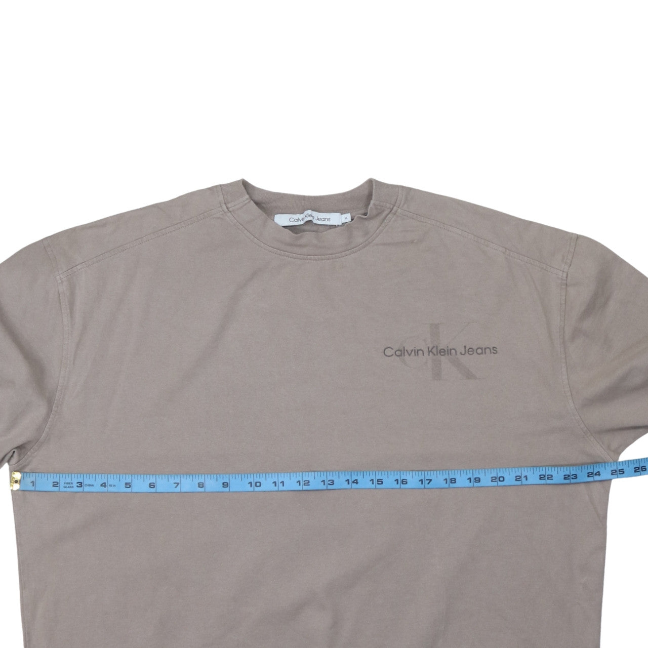 Mens UK Size M Calvin Klein Jeans Beige Pullover Sweatshirt