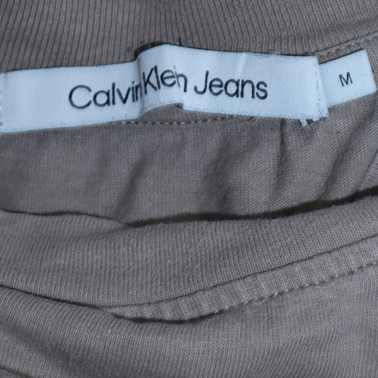 Mens UK Size M Calvin Klein Jeans Beige Pullover Sweatshirt