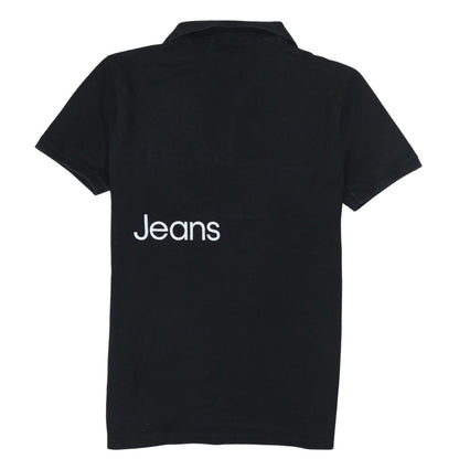 Calvin Klein Jeans Men's Black Colourblock Cotton Polo M