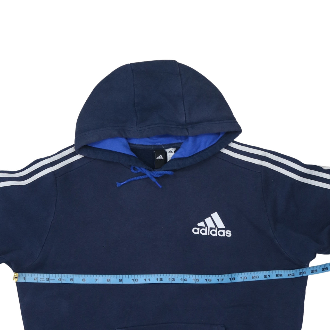 Mens UK Size L adidas Blue Pullover Hoodie