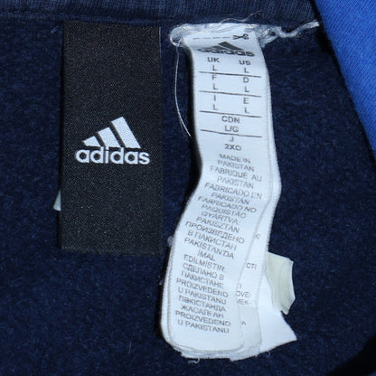 Mens UK Size L adidas Blue Pullover Hoodie