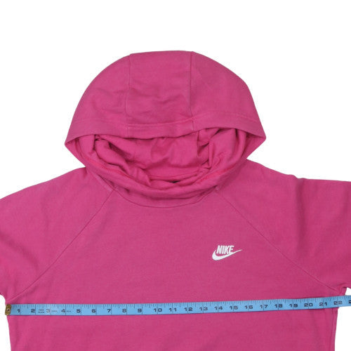 Womens UK Size L Nike Pink Pullover Hoodie