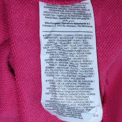 Womens UK Size L Nike Pink Pullover Hoodie