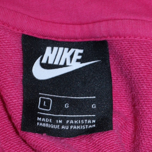Womens UK Size L Nike Pink Pullover Hoodie