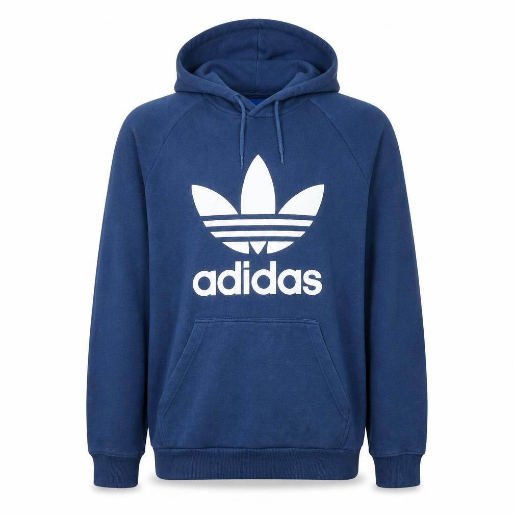 Mens UK Size L adidas Blue Pullover Hoodie