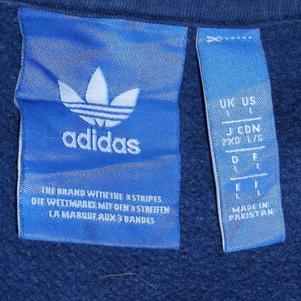 Mens UK Size L adidas Blue Pullover Hoodie